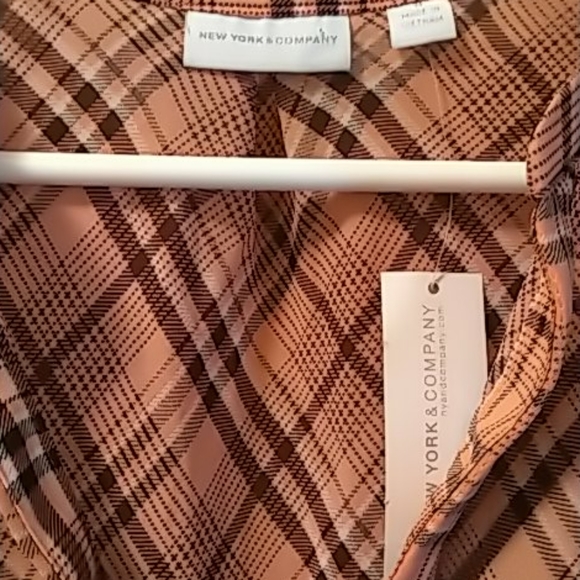 New York Company pink plaid flowing tank top NEW! - Picture 5 of 10